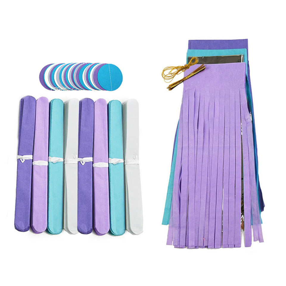 Purple Blue White Party Decor