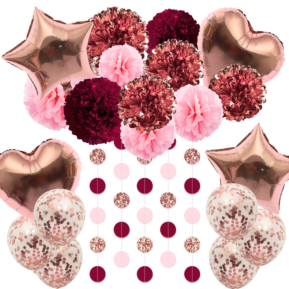 Rose Gold Party Decoration Kit