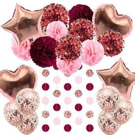 Rose Gold Party Decoration Kit