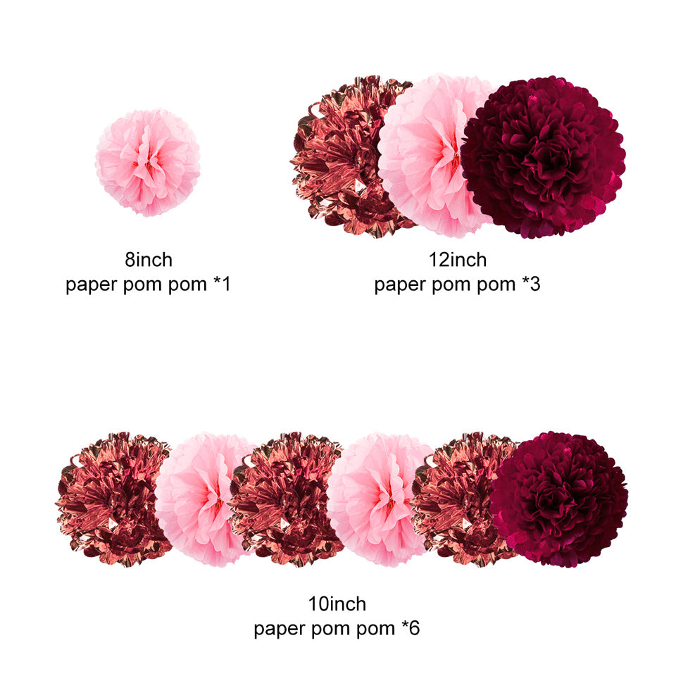 Rose Gold Party Decoration flowers