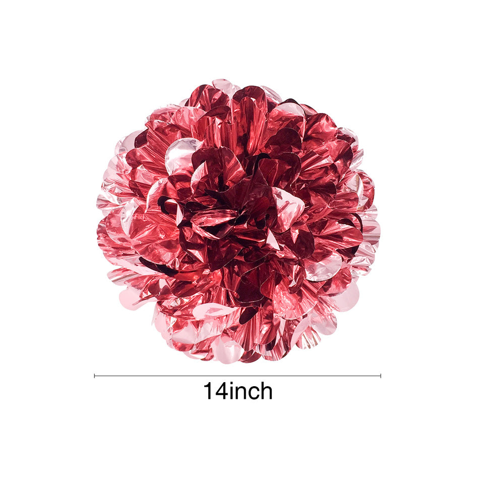 Rose Gold PET Flower Pom Pom 6 8 10 14 inches | Nicro Party