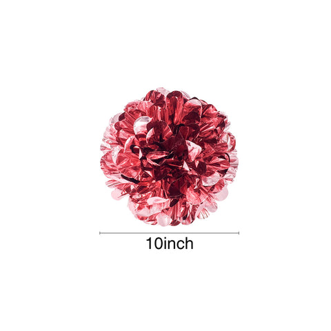 Image of Rose Gold PET Flower Pom Pom 6 8 10 14 inches | Nicro Party