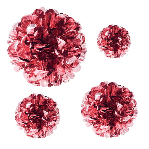 Image of Rose Gold PET Flower Pom Pom 6 8 10 14 inches | Nicro Party